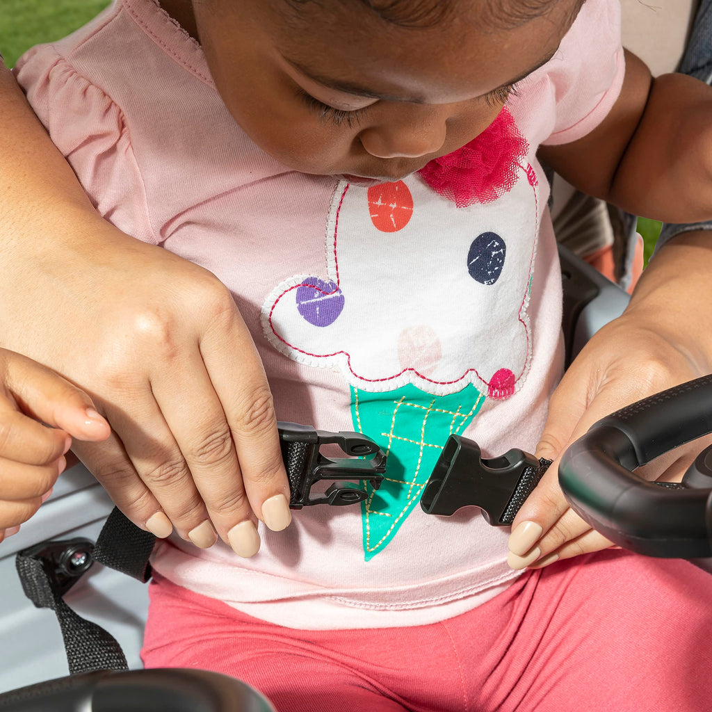 Kids 2-Seat Side-by-Side Push Ride-On SUV - Blue Or Gray