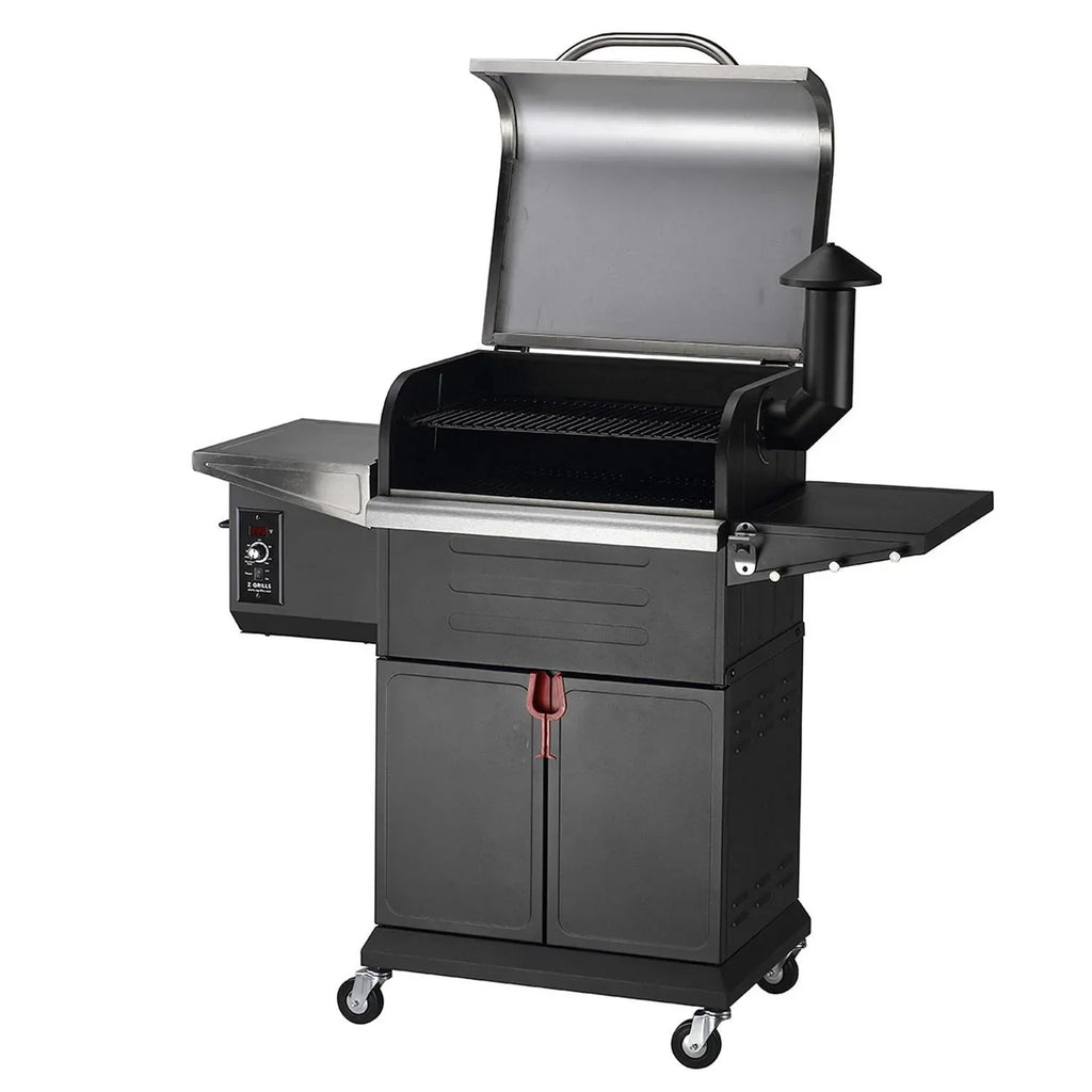 ZPG-600D3E 8-in-1 Pellet Grill & Smoker, 572 sq. in., Porcelain-Coated Steel, Smoke Color