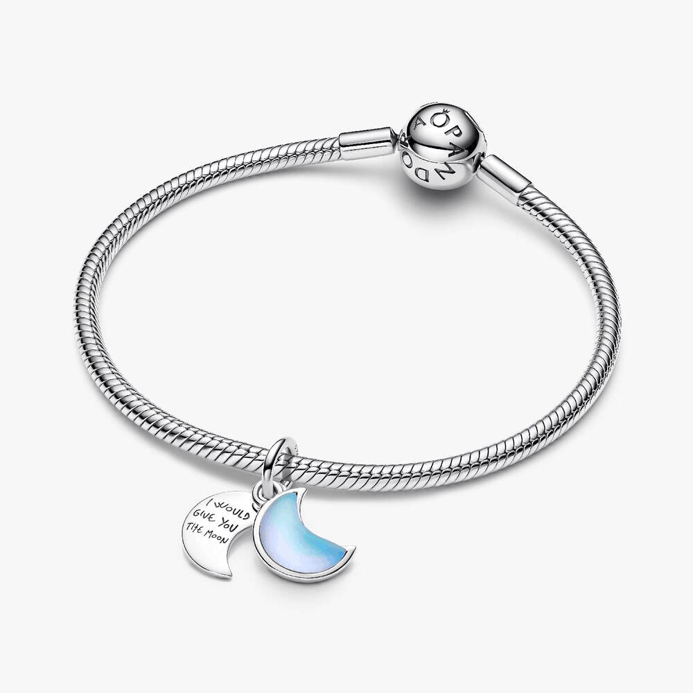 Crescent Moon Double Dangle Charm