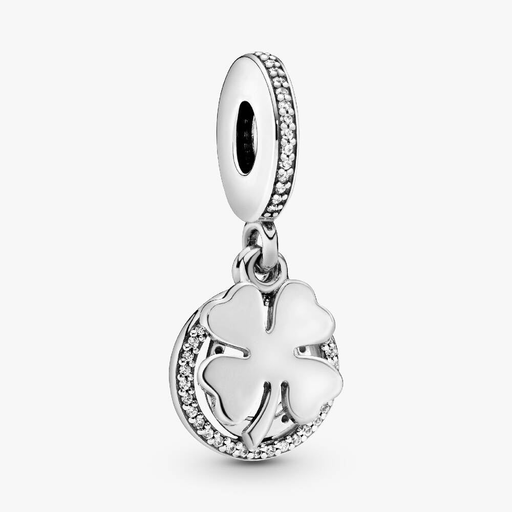 Lucky Four-Leaf Clover Dangle Charm