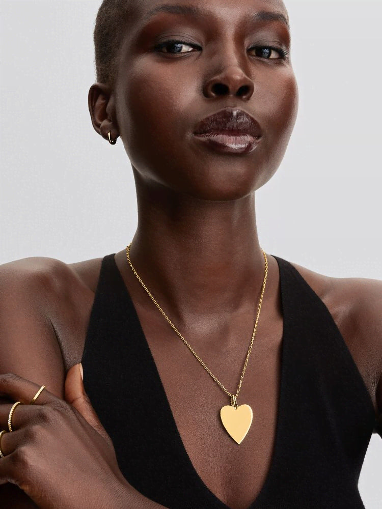 Engravable Heart Oversized Tag Pendant