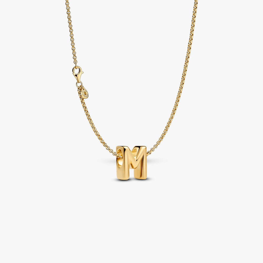 Letter M Charm Necklace