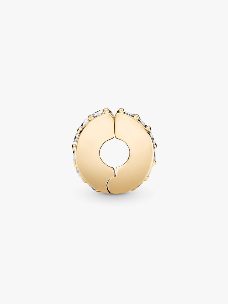 Clear Sparkling Row Clip Charm