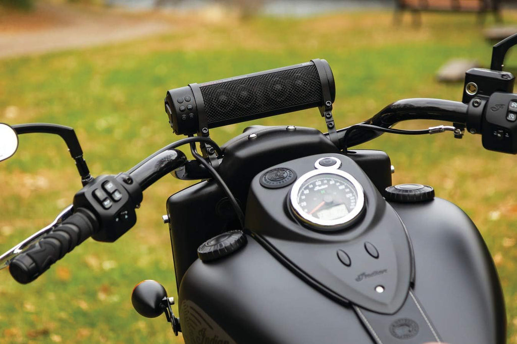 Waterproof Bluetooth Motorcycle Sound Bar, 300W, Handlebar Mount, Satin Black