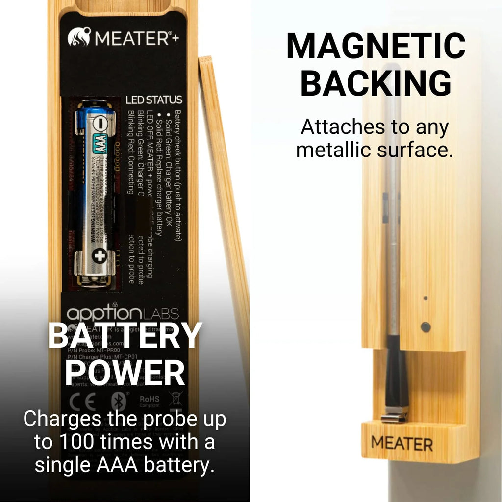 MEATER Plus Smart Meat Thermometer With Bluetooth, 165ft Wireless Range - OSC-MT-MP01