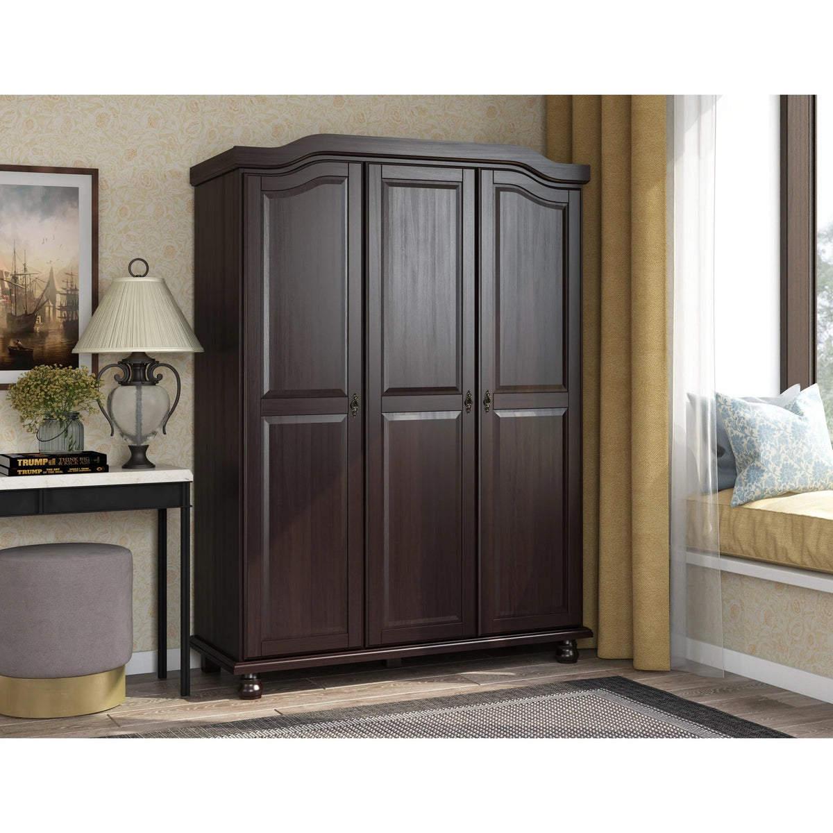 Solid Wood Wardrobe Shelves, Set Of 4, 16.75in W x 18.25in D x 0.75in H - Kyle Collection
