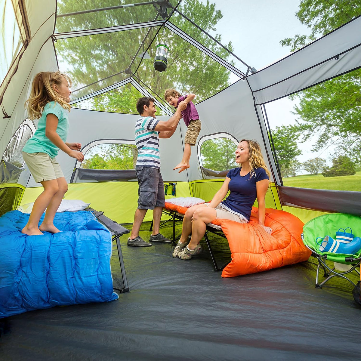 CORE 9 Person Instant Cabin Tent, 14 ft x 9 ft, Green - 40008