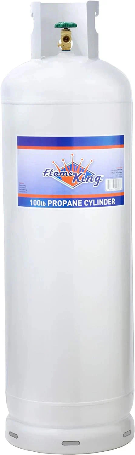 Flame King Steel 100LB Propane Tank Cylinder With POL Valve And Collar - YSN100b