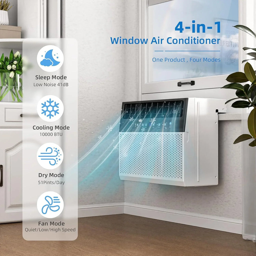 Antarctic Star U-Shaped Window Air Conditioner, 12,000 BTU, 115 Volts