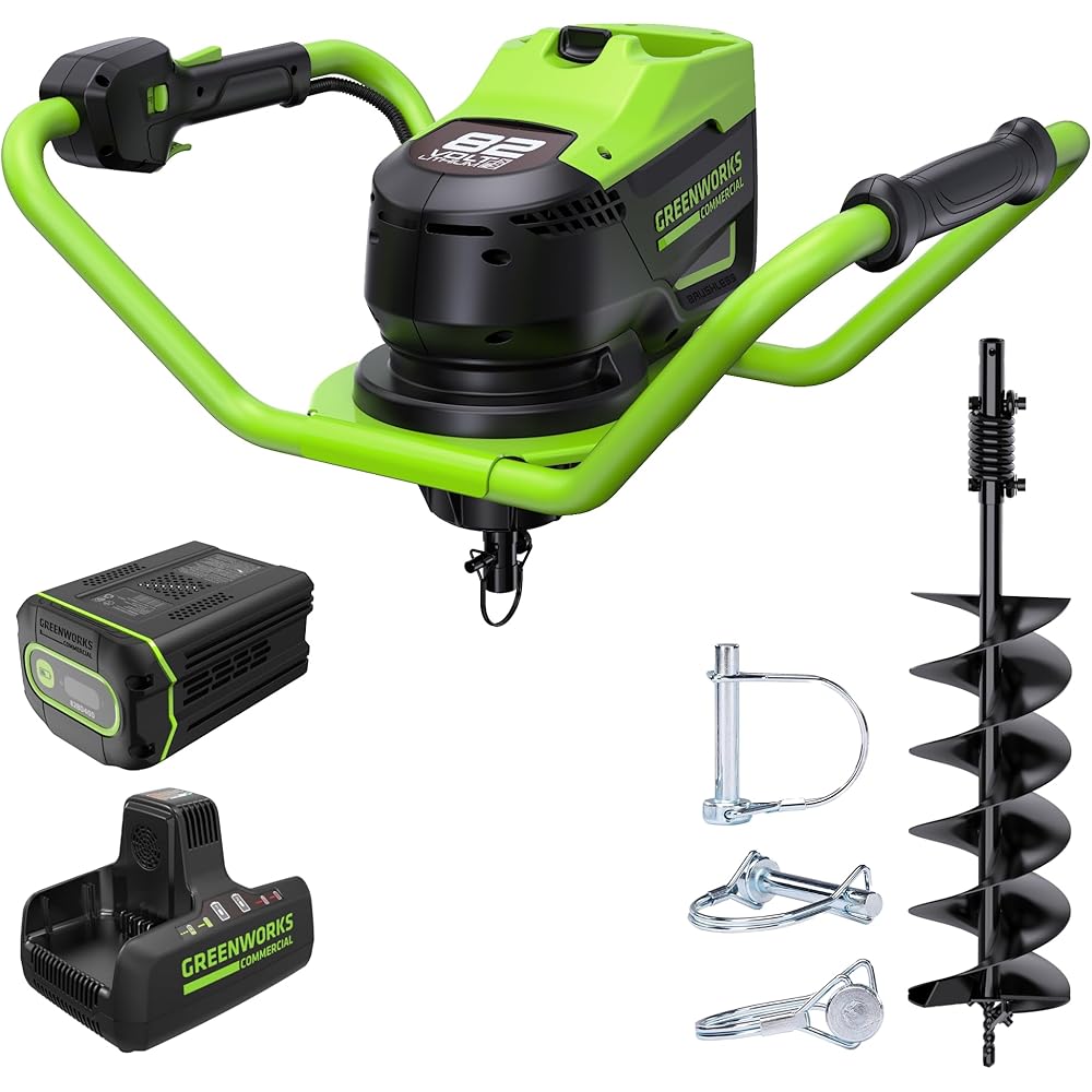 82V Brushless Cordless Earth Auger With 4.0Ah Battery