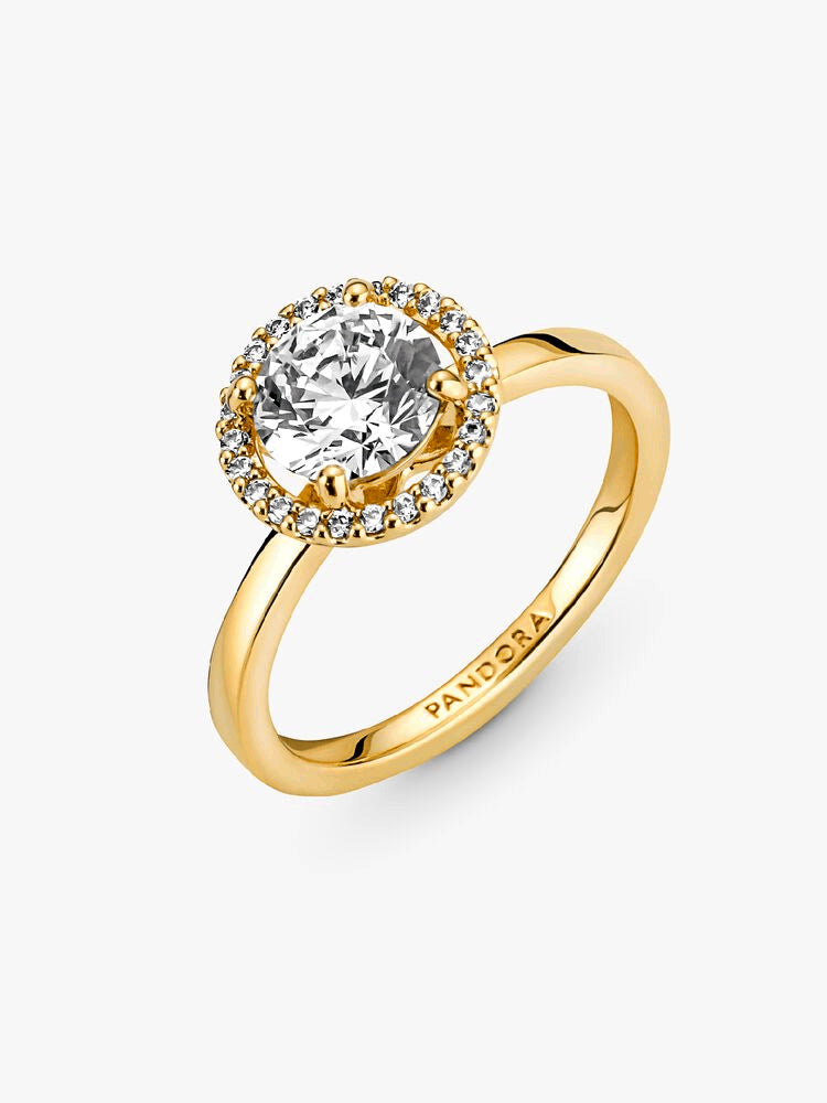 Sparkling Round Halo Ring