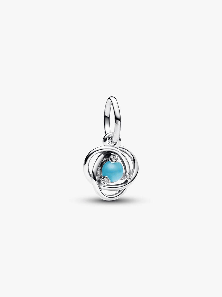 Turquoise Blue Eternity Circle Dangle Charm