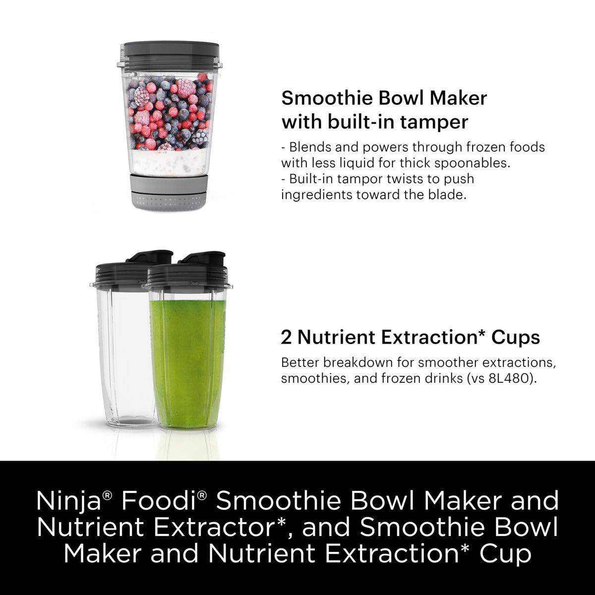 Ninja Smoothie Bowl Maker And Nutrient Extraction Blender, 14 oz And 24 oz, Stainless - SS101
