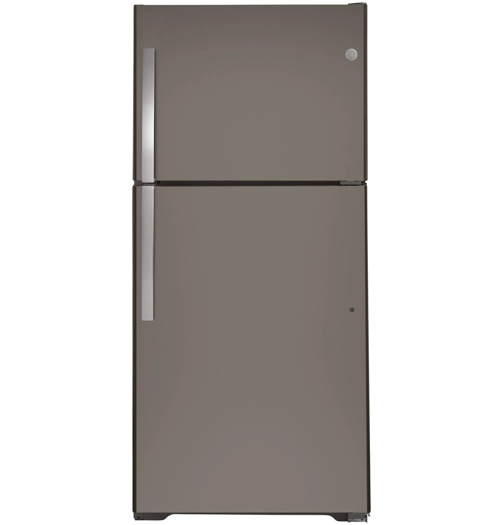 GE Top Freezer Refrigerator 21.9 Cu. Ft. Slate - GTS22KMNRES