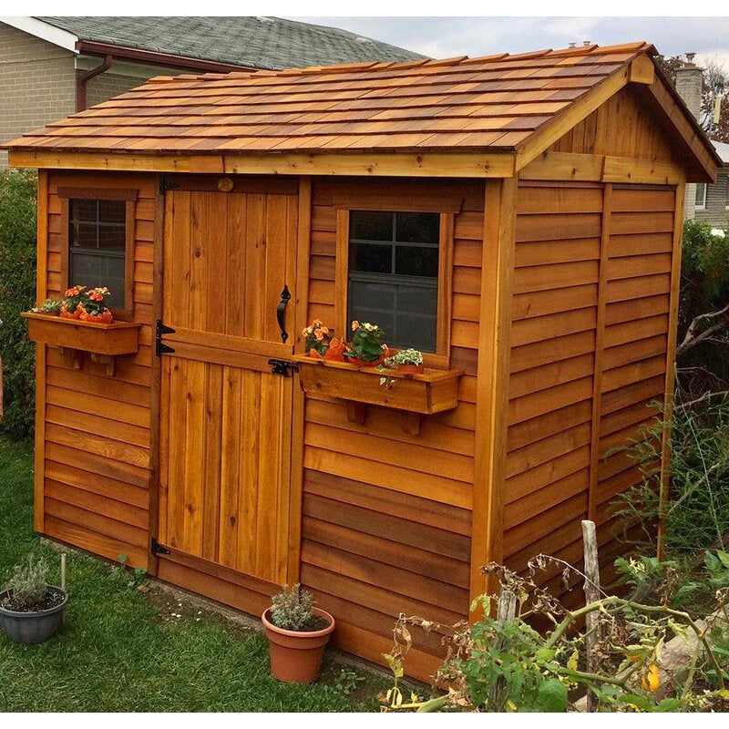 Outdoor Living Today Cabana Wooden Storage Shed, 9 ft. W x 6 ft. D - CB96