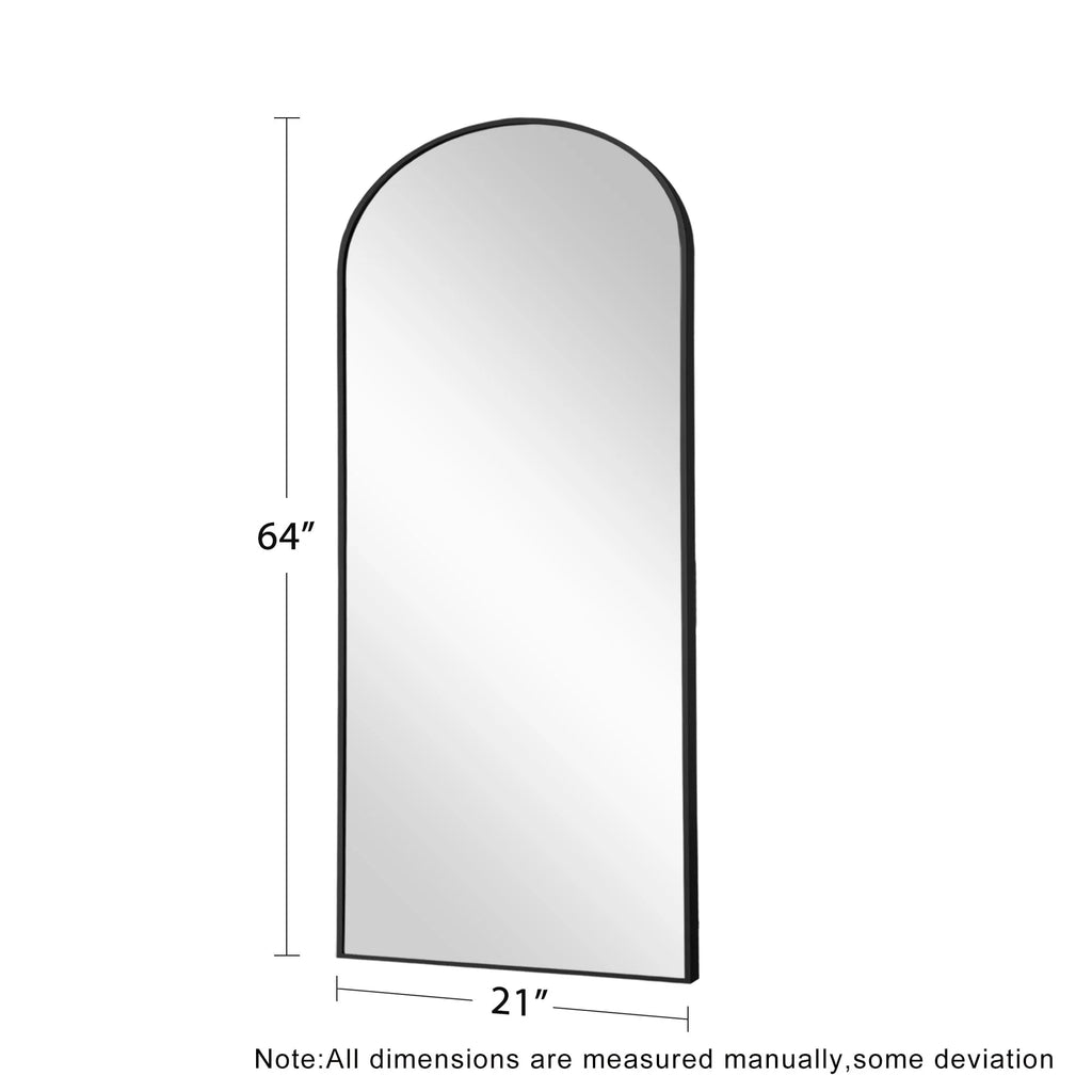 Arched Full-Length Floor Mirror - Standing And Wall-Mounted