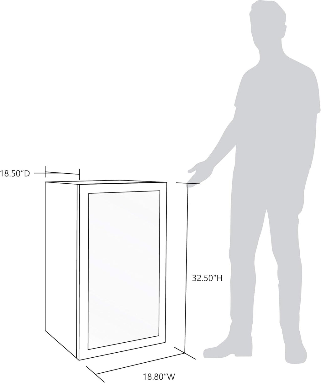 Beverage Refrigerator Cooler, 126 Cans, Right Hinge Glass Door - AB-1200