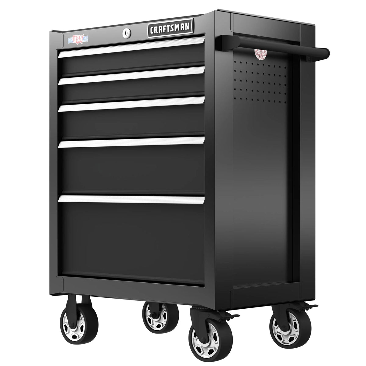 CRAFTSMAN Rolling Tool Cabinet 26.5-in W x 37.5-in H 5-Drawer Steel Black - S2000