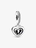 Engravable Footprint Dangle Charm