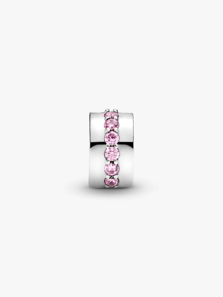 Pink Sparkling Row Clip Charm