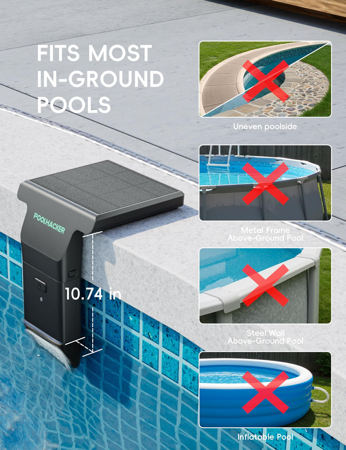 Solar LED Pool Light - 42 LEDs, 10 Color Options