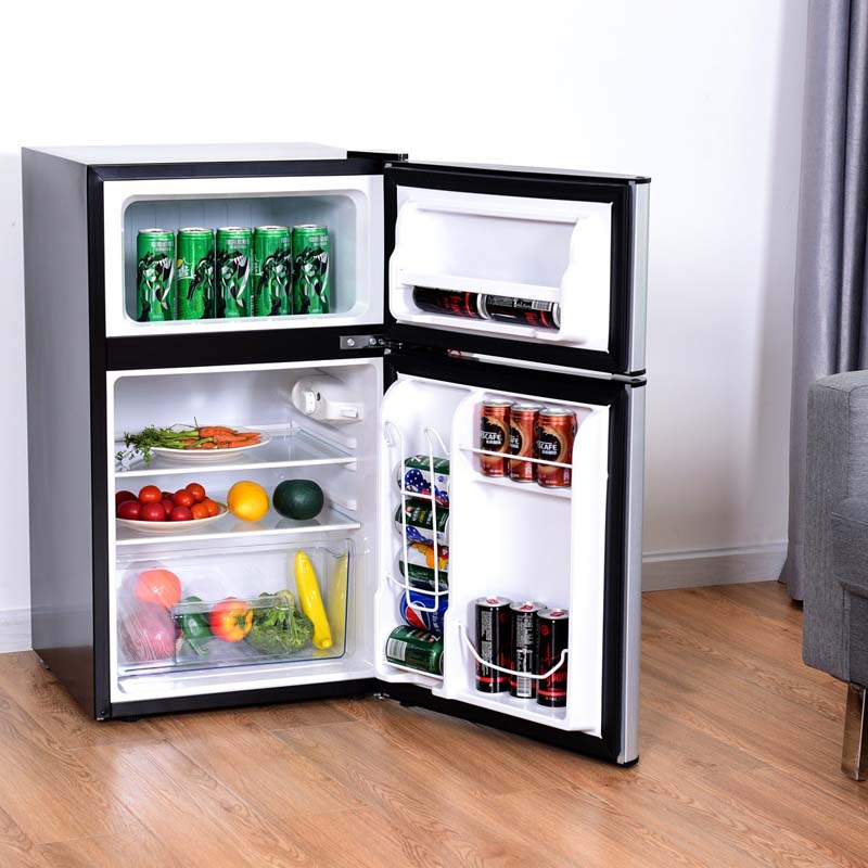 3.2 Cu. Ft. 2-Door Compact Refrigerator With Freezer - Black, Gray Or White