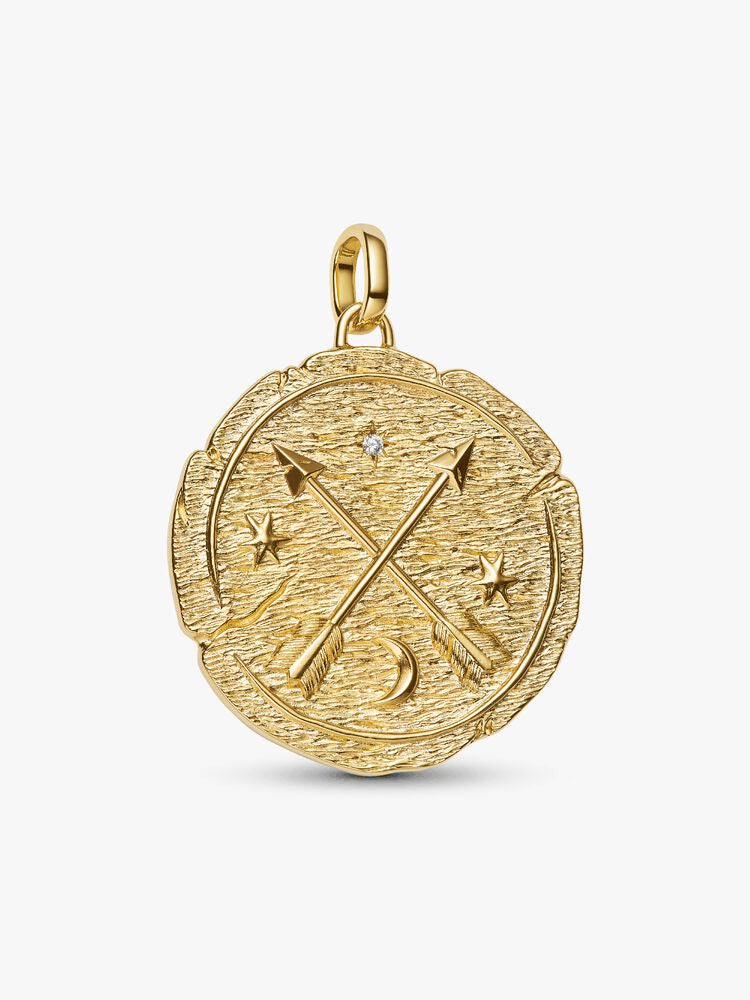 Crossing Arrows Oversized Medallion Charm