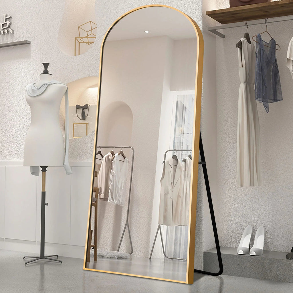 Arched Full-Length Floor Mirror - Standing And Wall-Mounted
