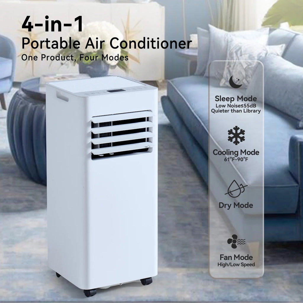 Bapipro Smart Portable Air Conditioner 10,000 BTU, WiFi, Remote, 4-in-1, 300 Sq Ft, 55dB