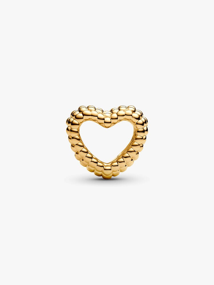 Beaded Open Heart Charm