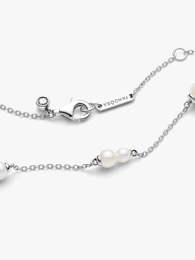 Treated Freshwater Cultured Pearl Station Chain Necklace