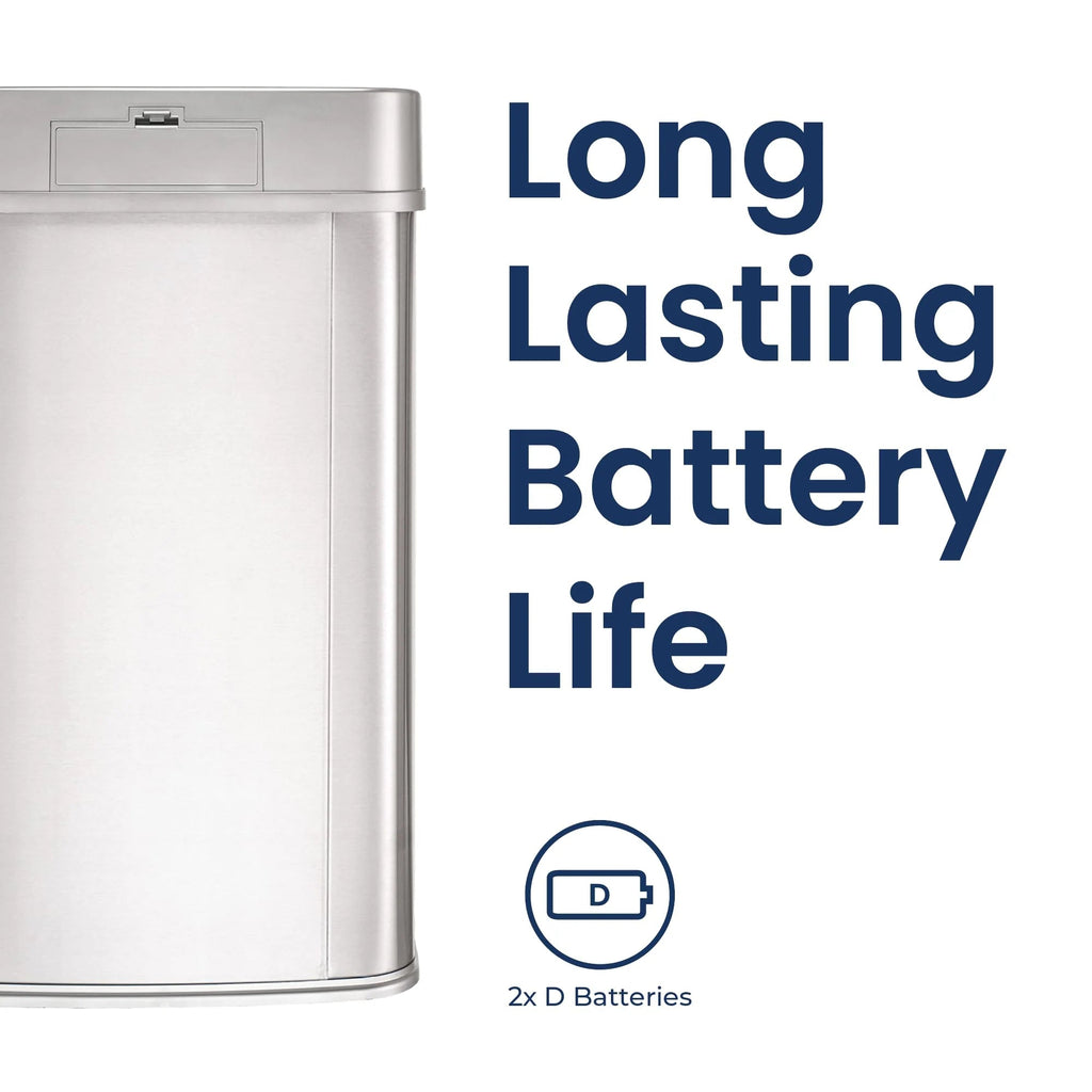 13 Gallon Touchless Motion Sensor Trash Can With Automatic Sensor Lid