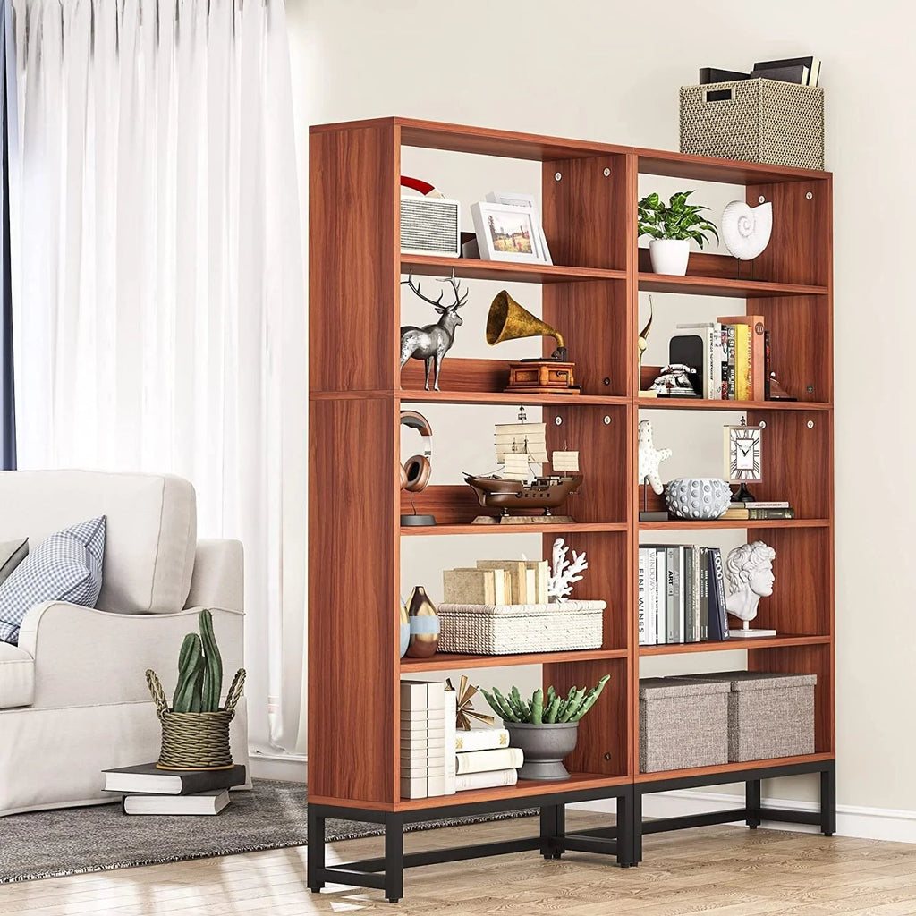 5-Tier Bookcase 31.5 Inch Wide x 11.81 Inch Deep x 70.87 Inch Tall - Sandalwood, Walnut, White, Black