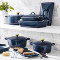 Signature 20-Piece Enameled Cast Iron Cookware Set - 10.25 in Skillet, 1.75-Quart Saucepan
