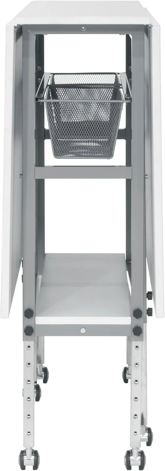 Sew Ready Hobby Cutting Table, 58.75 in x 36.5 in, White/Silver