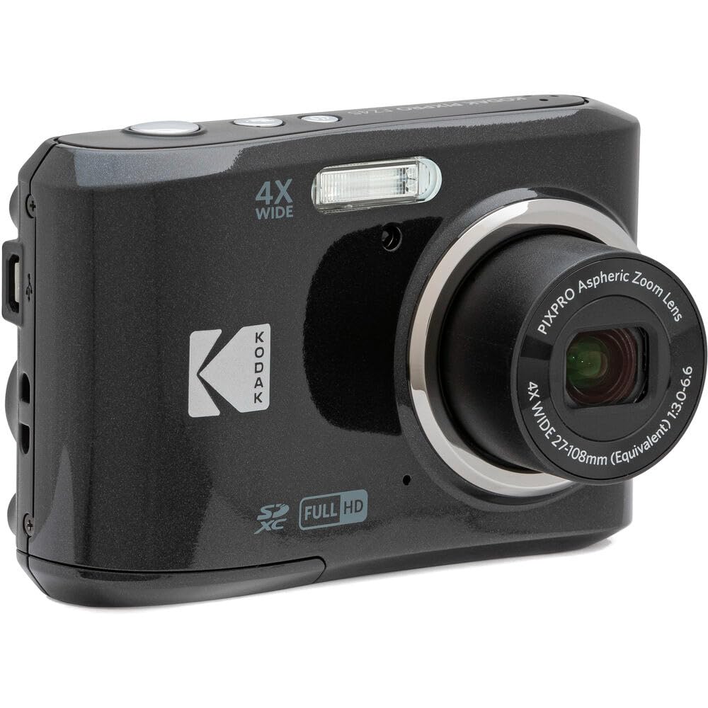 PIXPRO FZ45 Digital Camera, Black, With 32GB Memory Card - FZ45