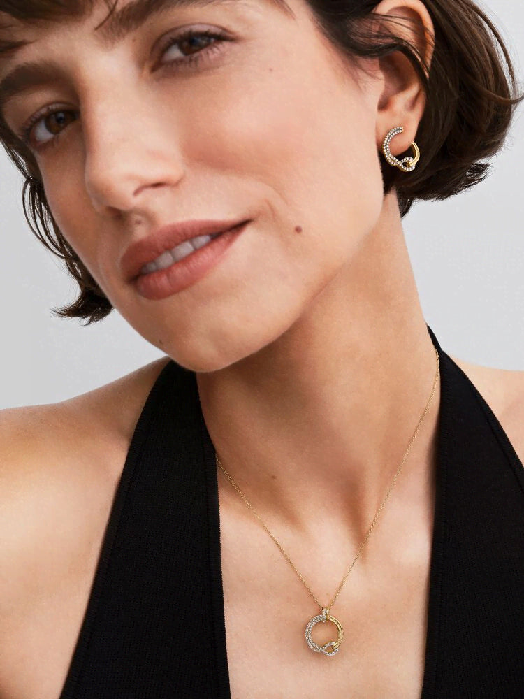 Pandora Infinite Lab-grown Diamond Pavé Open Circle Stud Earrings