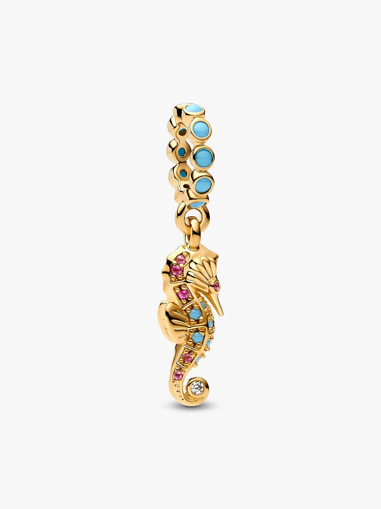 Seahorse and Starfish Charm Necklace