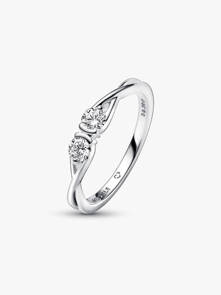 Pandora Infinite Sterling Silver Double-Facing Lab-grown Diamond Ring