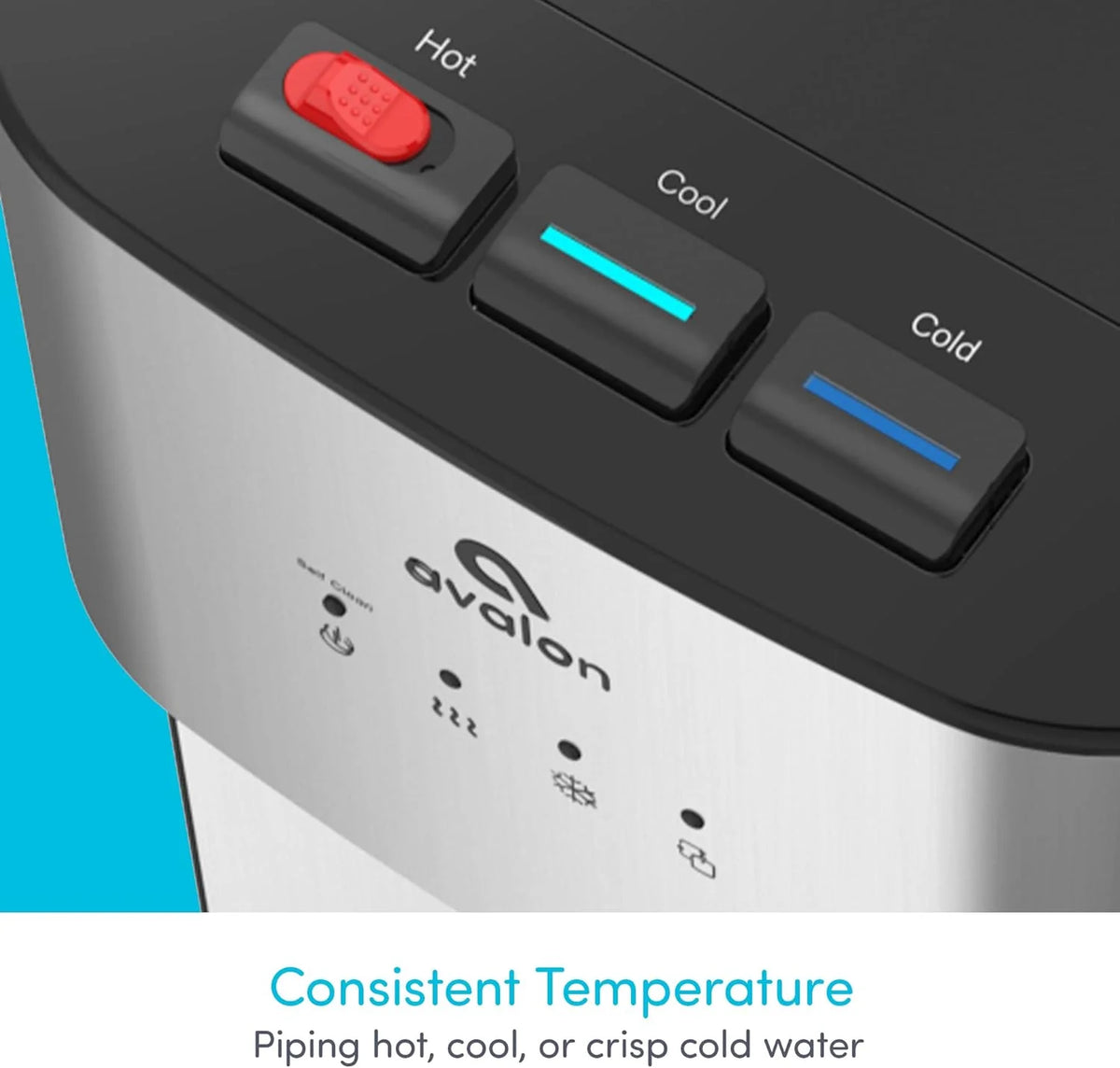 Avalon Bottom-Loading Self-Cleaning Water Cooler Dispenser, Stainless Steel, 3 Temperature Settings - A3