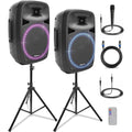 Pyle Portable Bluetooth PA Speaker System, 2 x 12 inch, 400W - PPHP1269UT