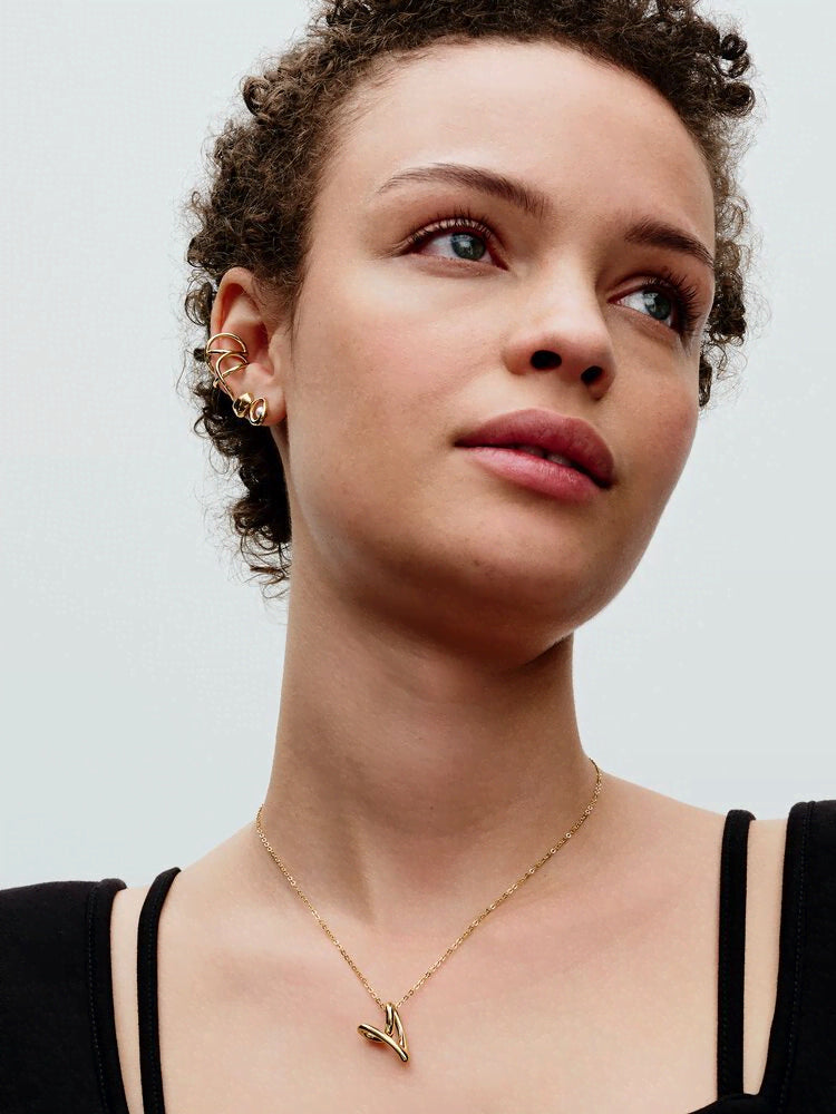 Organically Shaped Heart Pendant Necklace