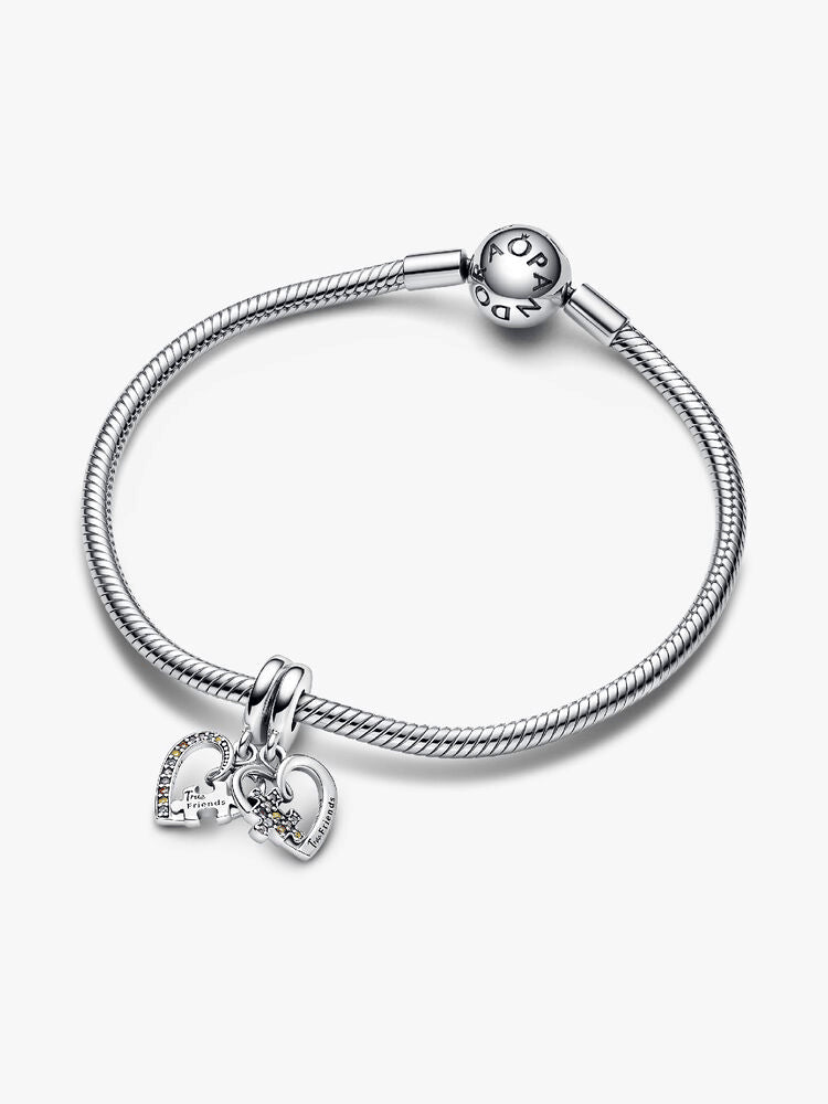 Puzzle Piece Hearts Splittable Friendship Dangle Charm