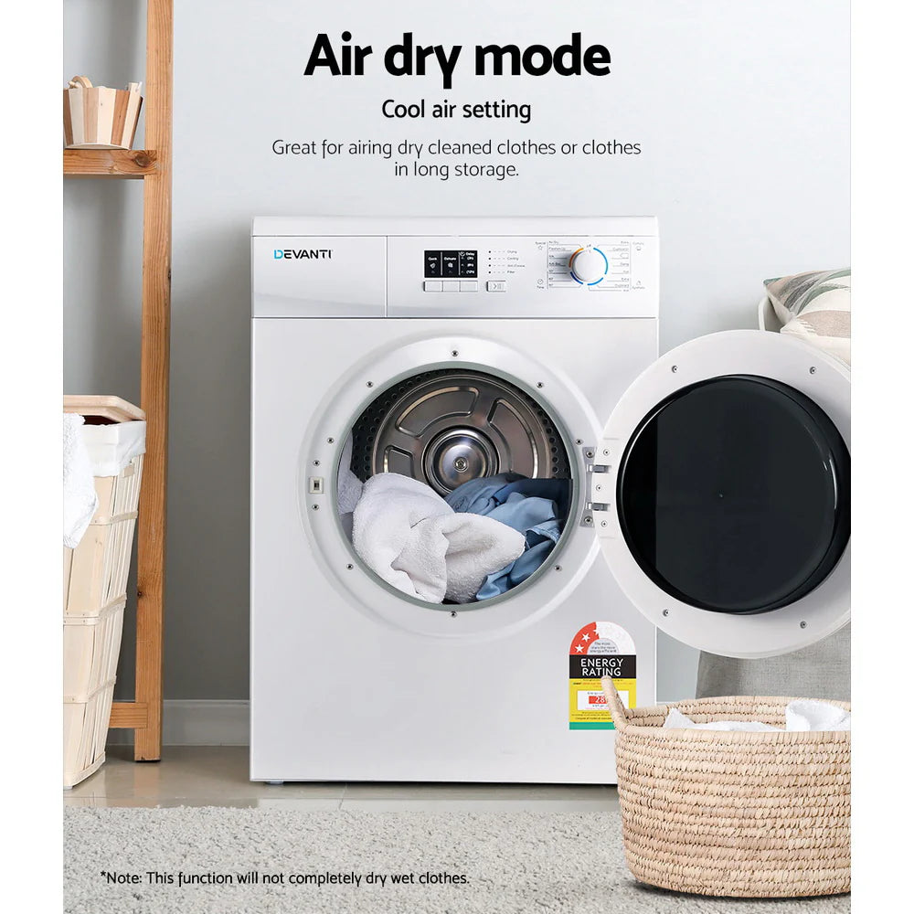 Devanti Vented Tumble Dryer 7kg - White