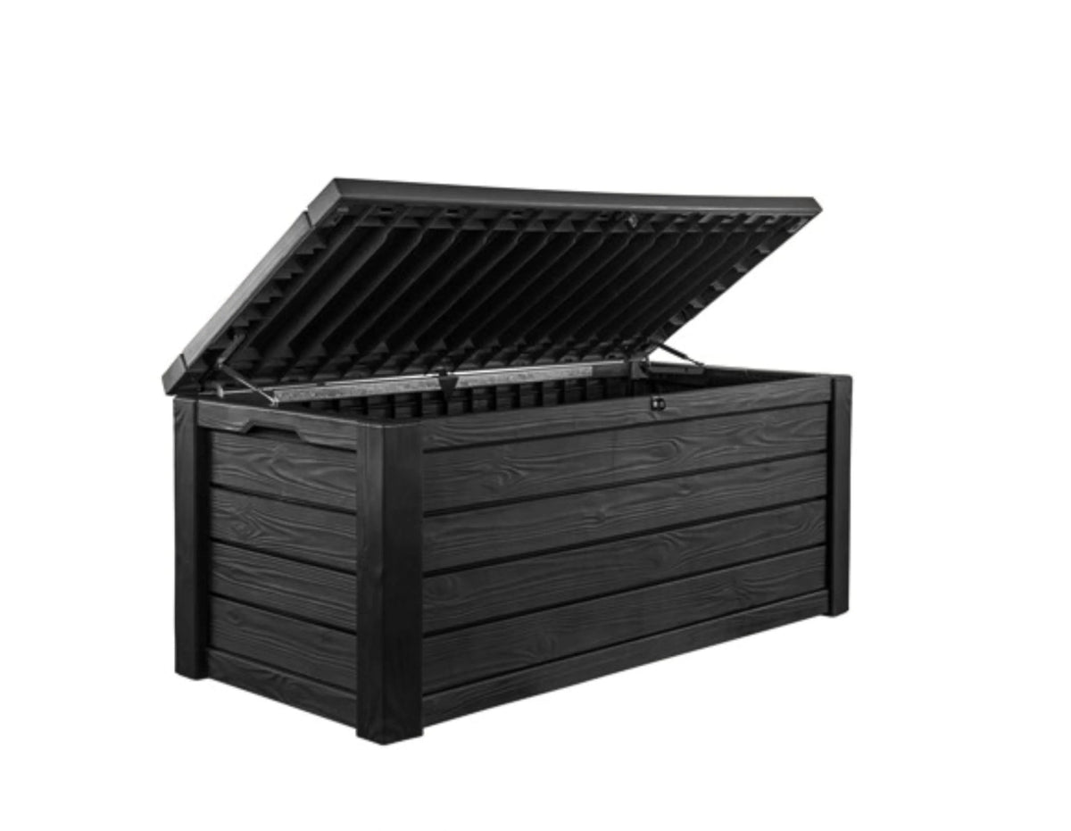 150 Gallon Resin Outdoor Storage Box, Dark Gray