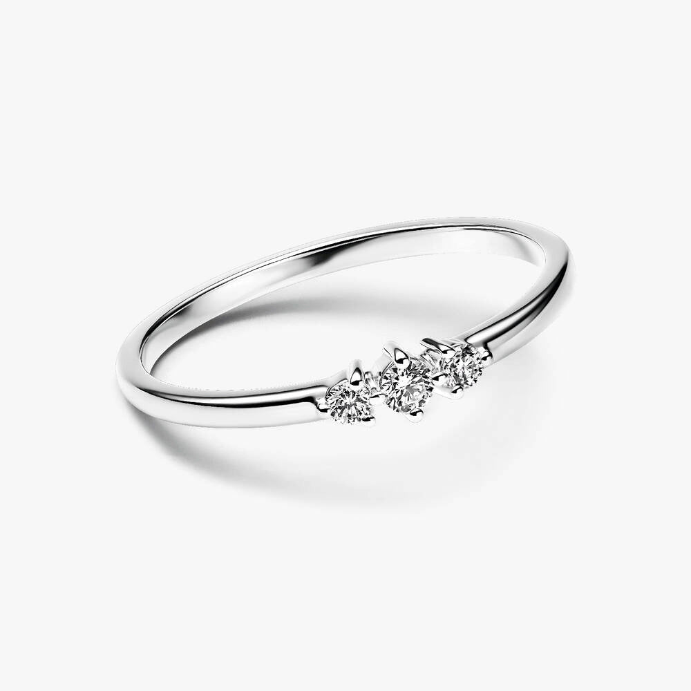 Pandora Era Lab-Grown Diamond Triple Stone Ring