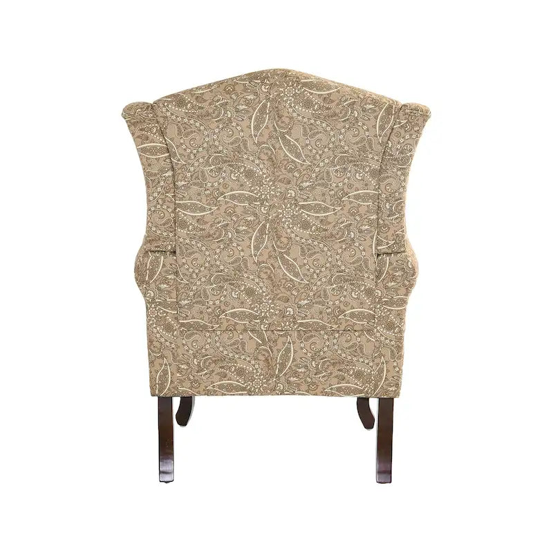 Traditional Wingback Upholstered Accent Chairs, Set of 2, 31 W x 31.8 D x 42.9 H