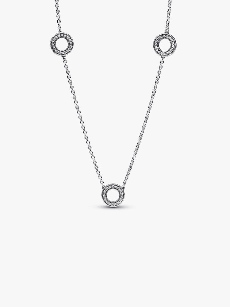 Pavé Circles Chain Necklace
