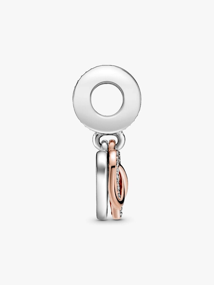 Sparkling Infinity Heart Dangle Charm