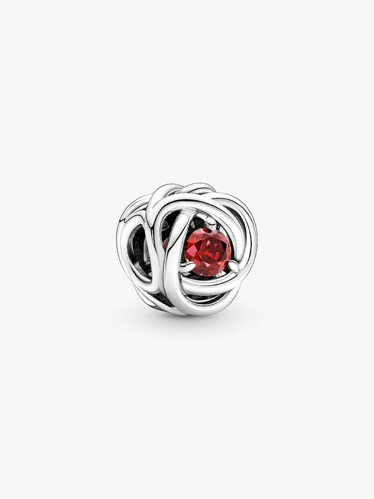 July True Red Eternity Circle Charm
